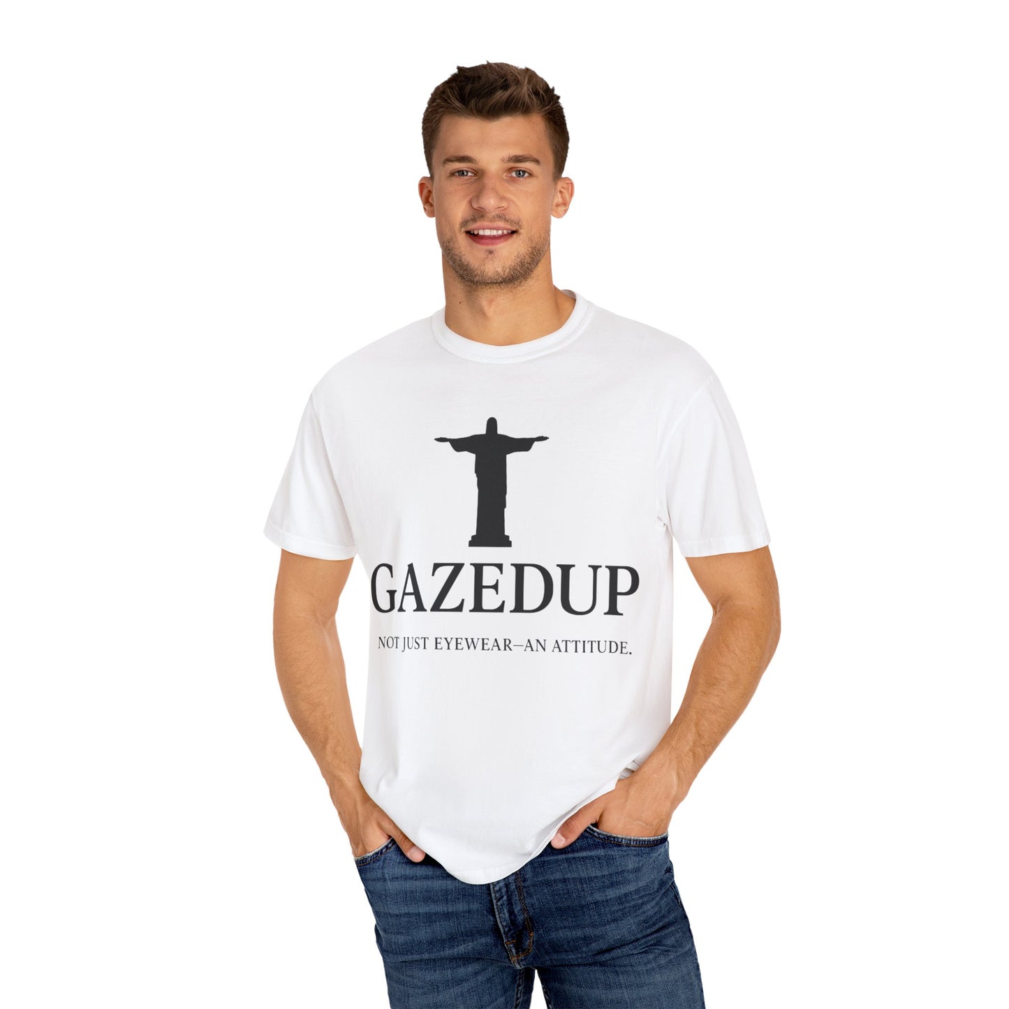 Stylish Unisex Garment-Dyed Tee - GAZEDUP Graphic T-Shirt, Streetwear Fashion, Casual Wear, Unique Gift, Back-to-School